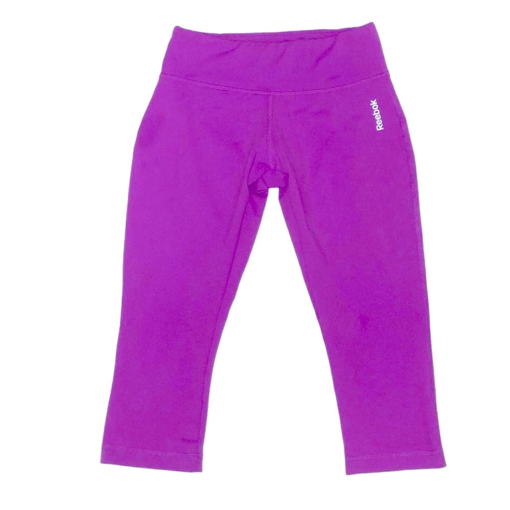 Reebok Play Dry workout active capris fuchsia pink purple
